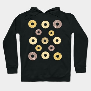 Donuts pattern - brown and beige. Hoodie